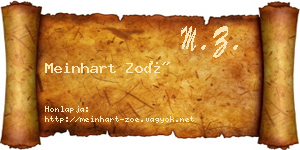 Meinhart Zoé névjegykártya